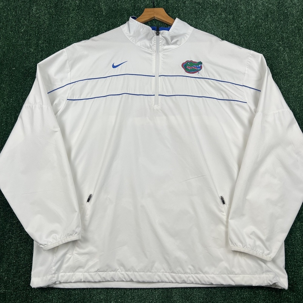 Nike Storm-FIT Florida Gators Men's XXL White Quarter-Zip Activewear Jacket Pull